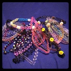 Lot of random tattoo chokers